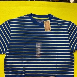 T-SHIRT ARIZONA JEAN COMPANY BRAND NEW w/tags &  stickers - Dark Blue & stripes